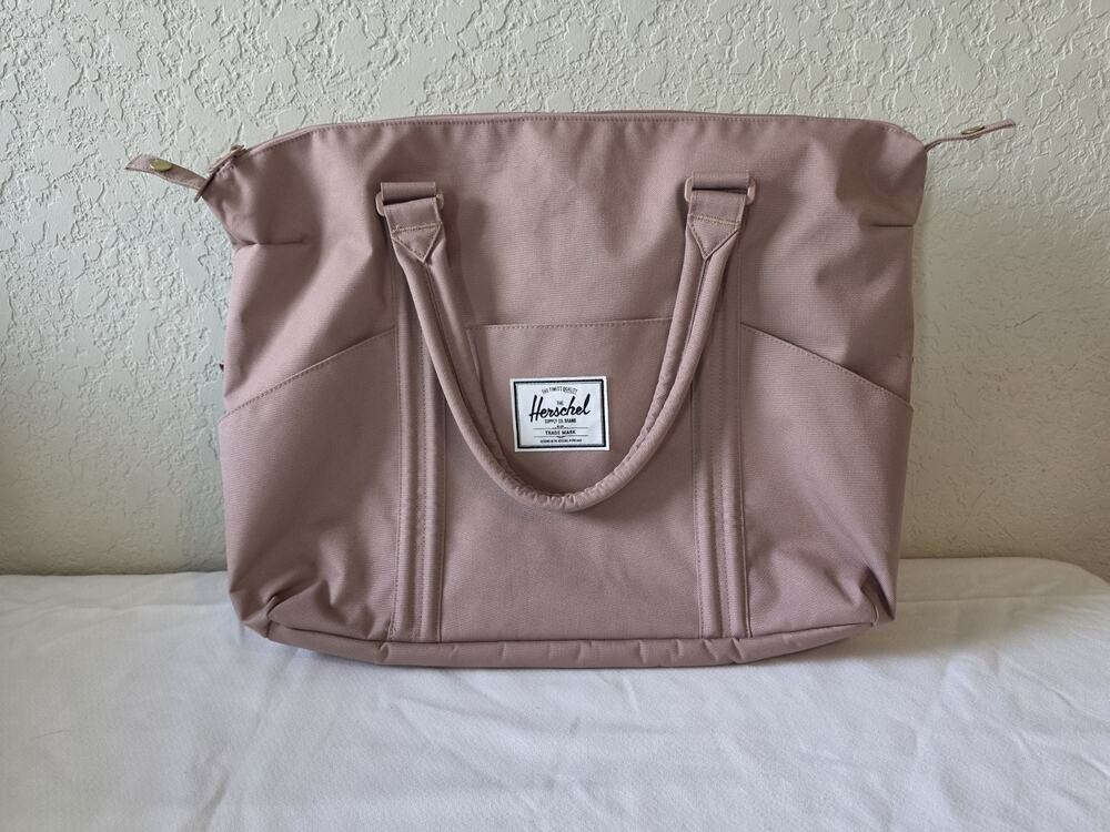Herschel Supply Co Strand Tote Bag Large Pink Shoulder Travel Gym Weekender Zip